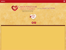 Tablet Screenshot of cardiovascularsolutionsinstitute.com